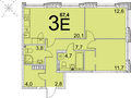 Продажа квартиры: Екатеринбург, ул. улица Краснолесья, дом, 4.11.1, ЖК 