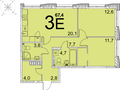 Продажа квартиры: Екатеринбург, ул. улица Краснолесья, дом, 4.11.1, ЖК 