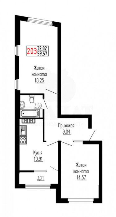 Екатеринбург, ул. Лыжников, 3 (Уктус) - фото квартиры (2)