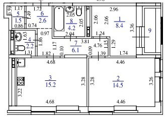 Екатеринбург, ул. Блюхера, 38 (Втузгородок) - фото квартиры (1)