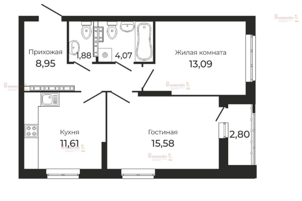 Екатеринбург, ул. Краснолесья, 96 (Академический) - фото квартиры (1)