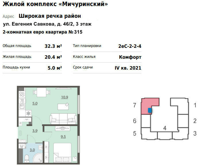 Екатеринбург, ул. Евгения Савкова, 46/2 (Широкая речка) - фото квартиры (8)