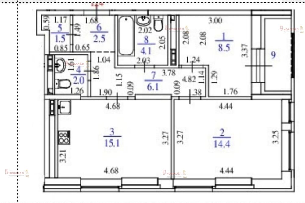 Екатеринбург, ул. Блюхера, 38 (Втузгородок) - фото квартиры (1)