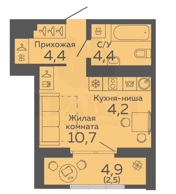 Екатеринбург, ул. Новосинарский, 4, ЖК «Новокольцовский» (Дом №4) (Птицефабрика) - фото квартиры (1)