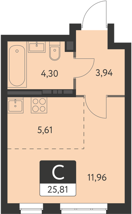 Екатеринбург, ул. улица Академика Ландау, 17.8, ЖК "Спутник-1" (Дом 17.8) - фото квартиры